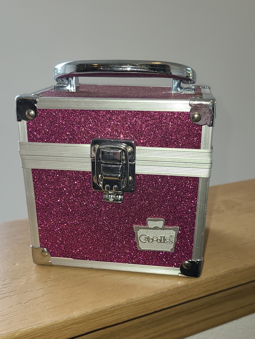 Caboodles Pink Glitter Storage Case with Handle